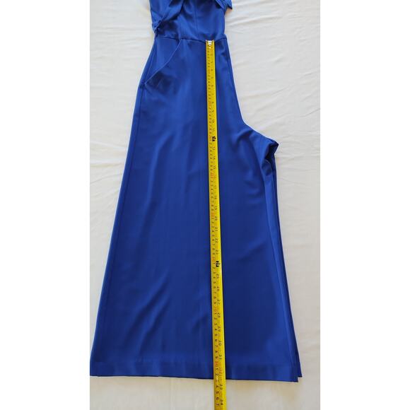 Danny and Nicole Royal Blue Sleeveless Belted Wide Leg Jumpsuit size 10 - Picture 14 of 16